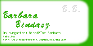 barbara bindasz business card